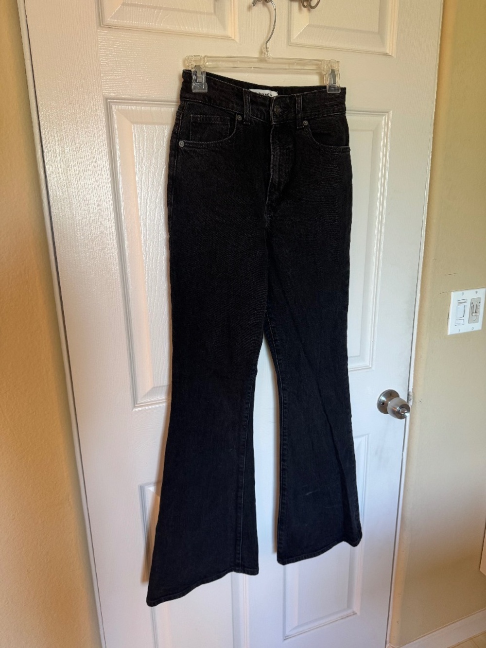 Reformation Bell Bottom / Flare Leg Jeans - Black